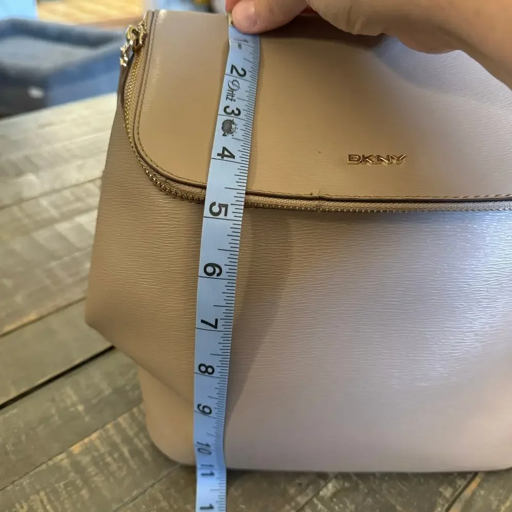 DKNY Top Zip With Handle, Beige‎ Backpack, Bag
